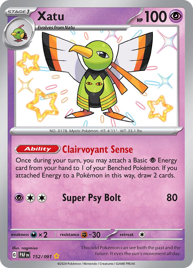 Xatu (152/091) [Scarlet & Violet: Paldean Fates] | Galactic Gamez