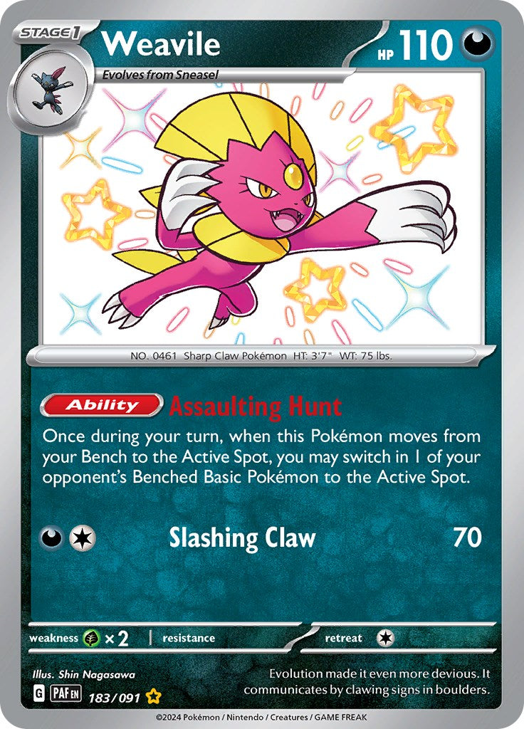 Weavile (183/091) [Scarlet & Violet: Paldean Fates] | Galactic Gamez