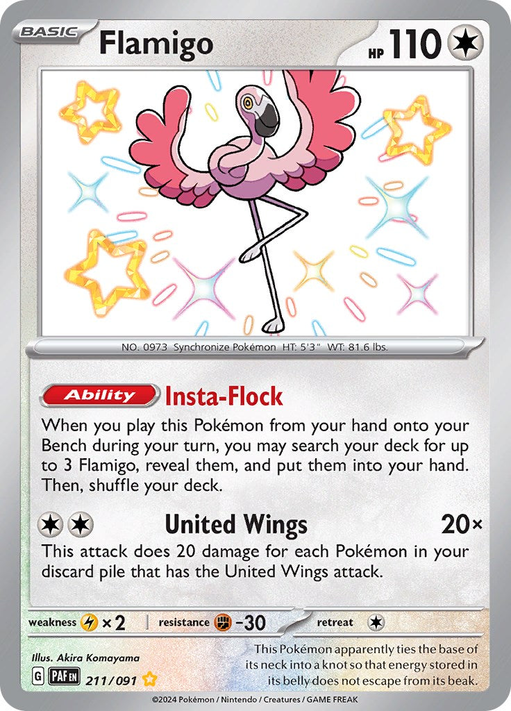 Flamigo (211/091) [Scarlet & Violet: Paldean Fates] | Galactic Gamez