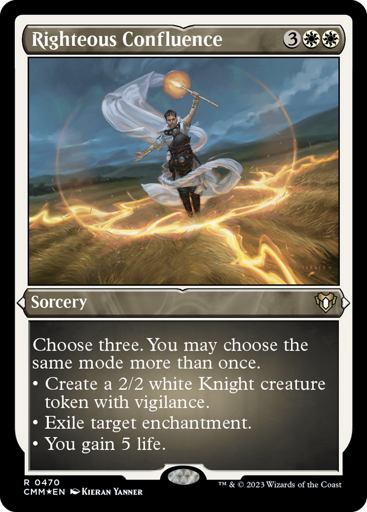 Righteous Confluence (Foil Etched) [Commander Masters] | Galactic Gamez