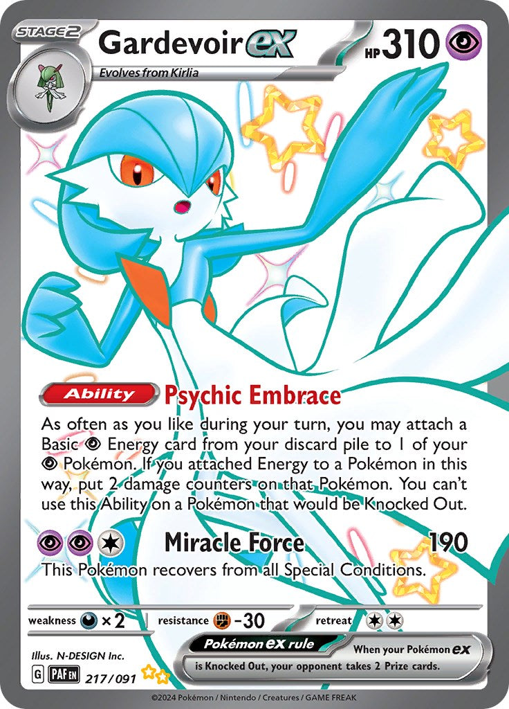 Gardevoir ex (217/091) [Scarlet & Violet: Paldean Fates] | Galactic Gamez