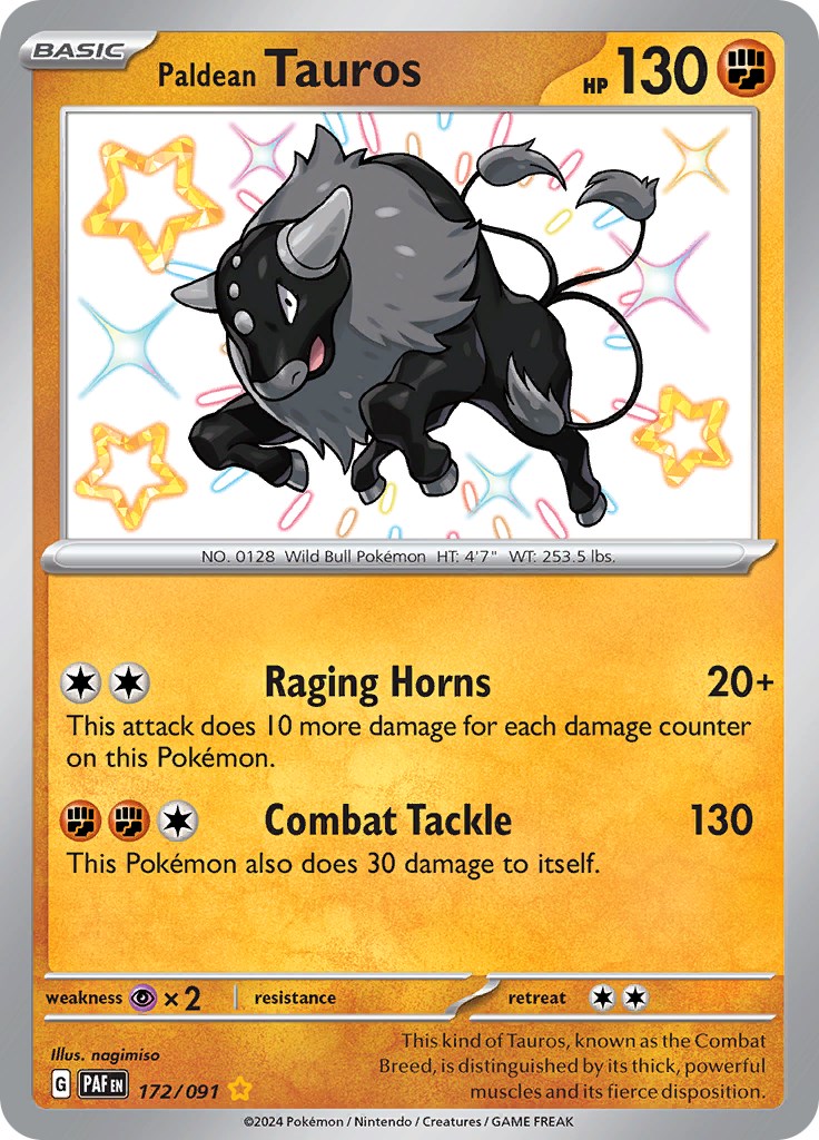 Paldean Tauros (172/091) [Scarlet & Violet: Paldean Fates] | Galactic Gamez