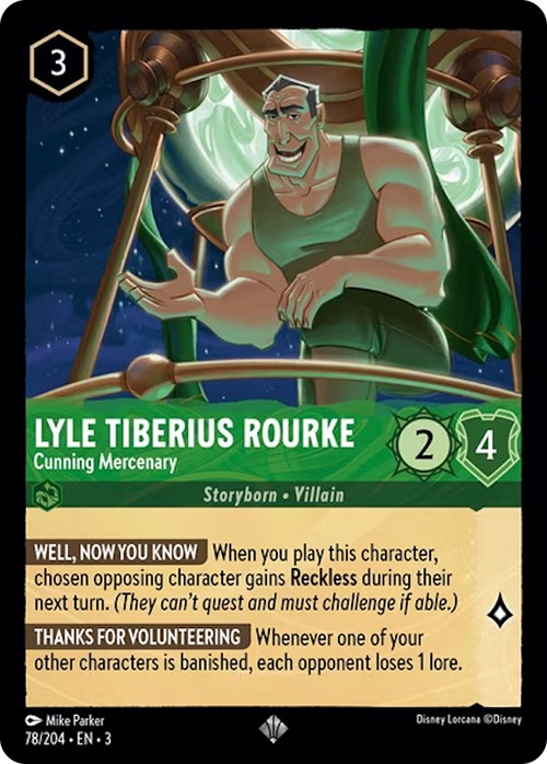 Lyle Tiberius Rourke - Cunning Mercenary (78/204) [Into the Inklands] | Galactic Gamez