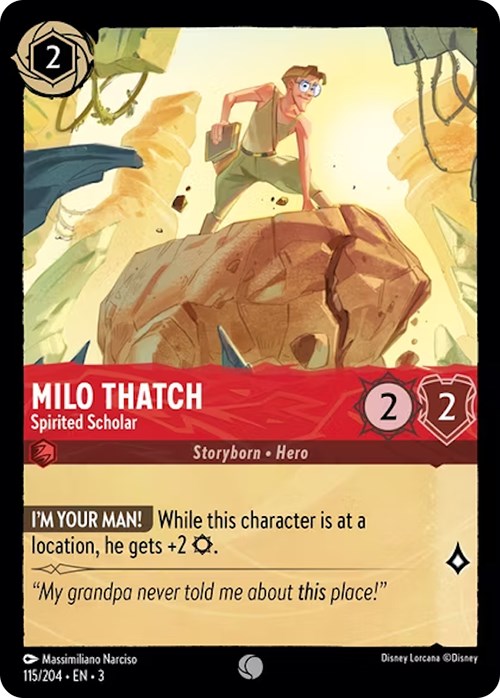 Milo Thatch - Spirited Scholar (115/204) [Into the Inklands] | Galactic Gamez