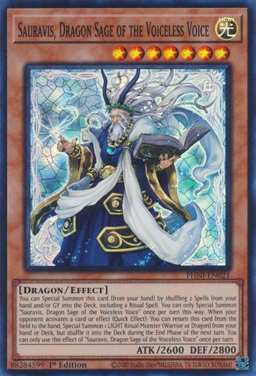 Sauravis, Dragon Sage of the Voiceless Voice [PHNI-EN021] Super Rare | Galactic Gamez