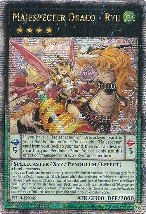 Majespecter Draco - Ryu [PHNI-EN049] Quarter Century Secret Rare | Galactic Gamez