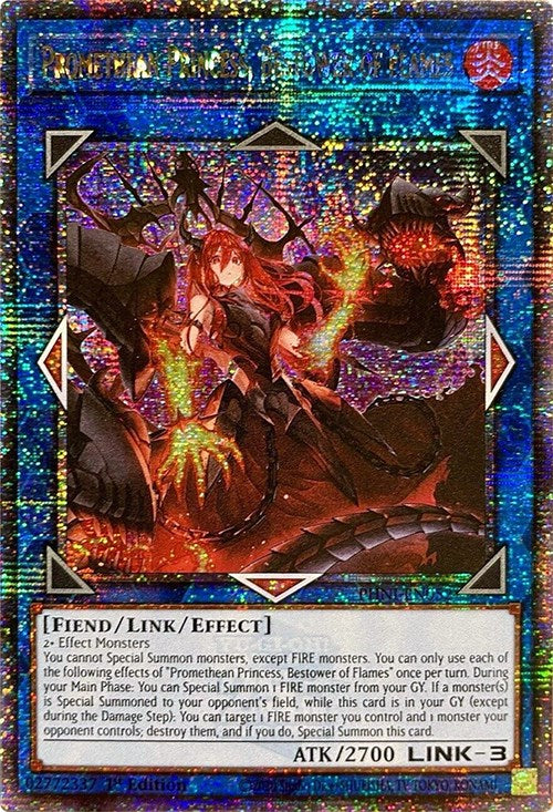 Promethean Princess, Bestower of Flames [PHNI-EN052] Quarter Century Secret Rare | Galactic Gamez