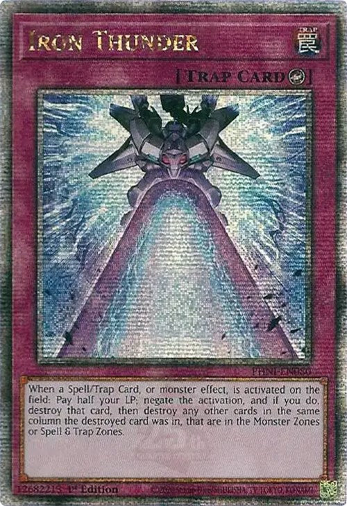 Iron Thunder [PHNI-EN080] Quarter Century Secret Rare | Galactic Gamez