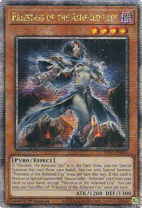 Priestess of the Ashened City [PHNI-EN093] Quarter Century Secret Rare | Galactic Gamez