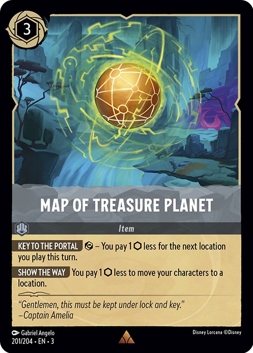 Map of Treasure Planet (201/204) [Into the Inklands] | Galactic Gamez