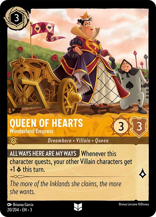 Queen of Hearts - Wonderland Empress (20/204) [Into the Inklands] | Galactic Gamez
