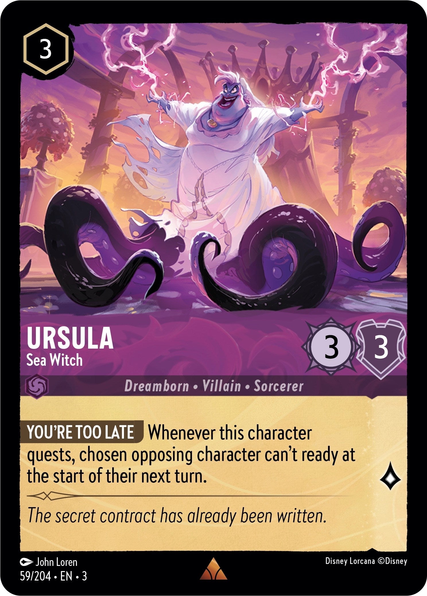 Ursula - Sea Witch (59/204) [Into the Inklands] | Galactic Gamez