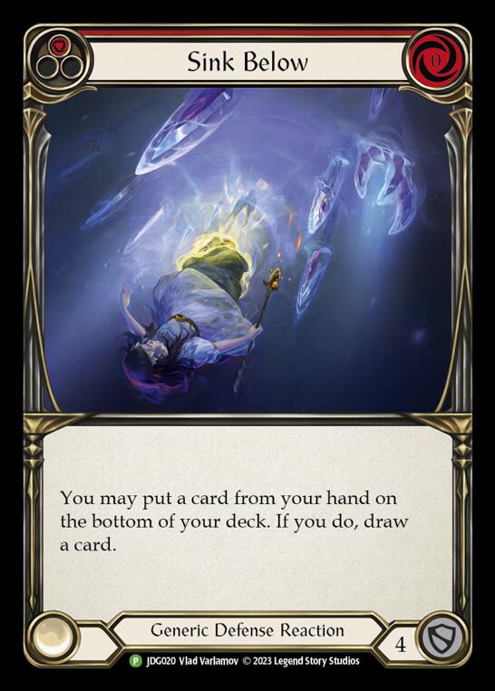 Sink Below (Red) [JDG020] (Promo)  Cold Foil | Galactic Gamez