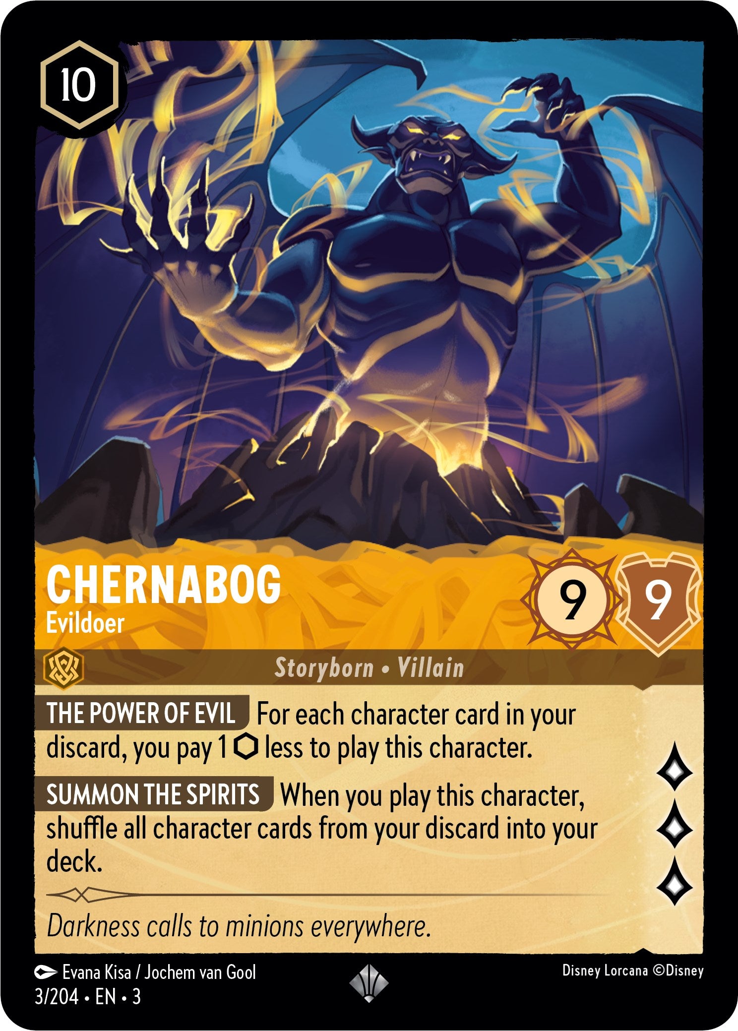 Chernabog - Evildoer (3/204) [Into the Inklands] | Galactic Gamez