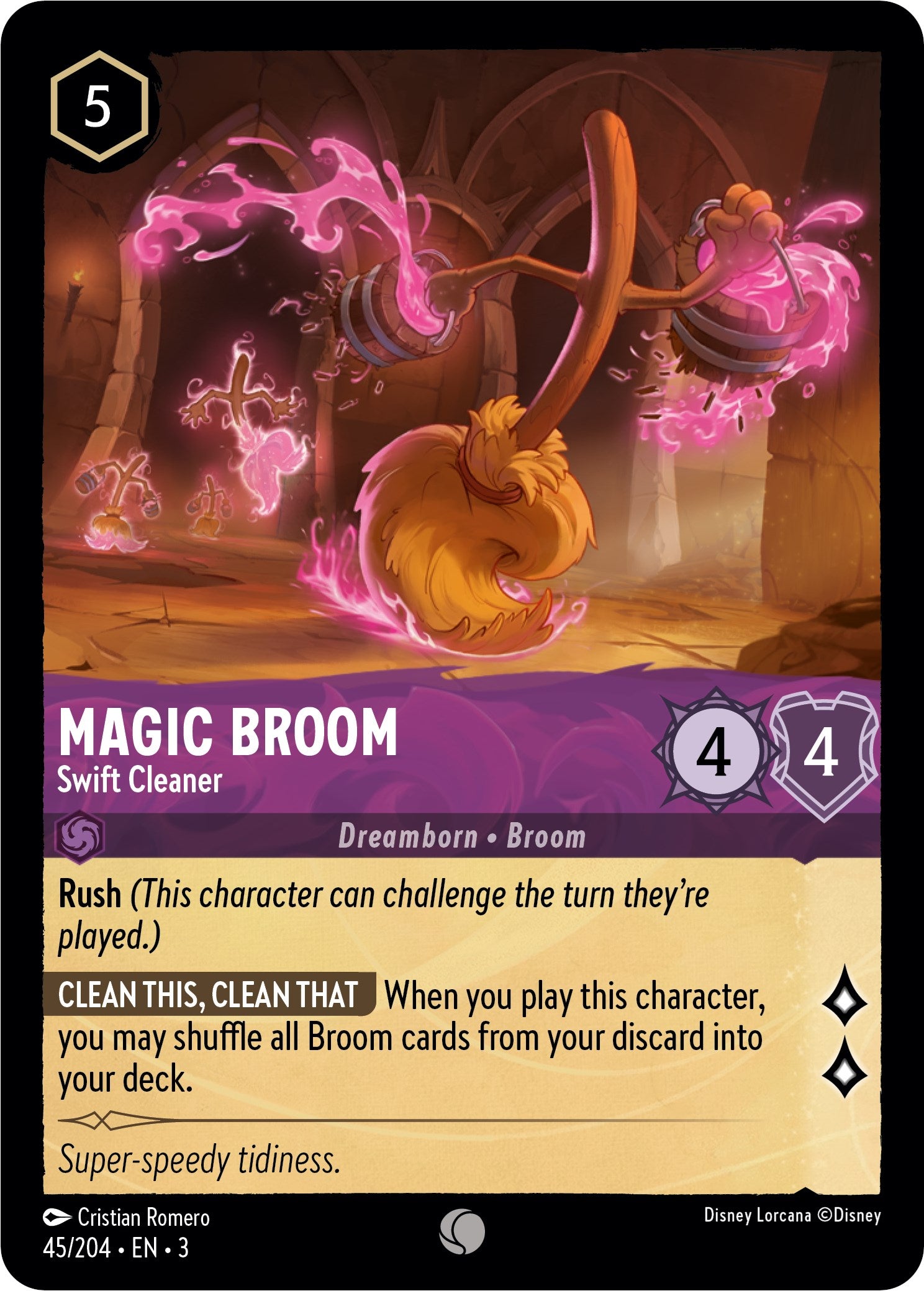 Magic Broom - Swift Cleaner (45//204) [Into the Inklands] | Galactic Gamez