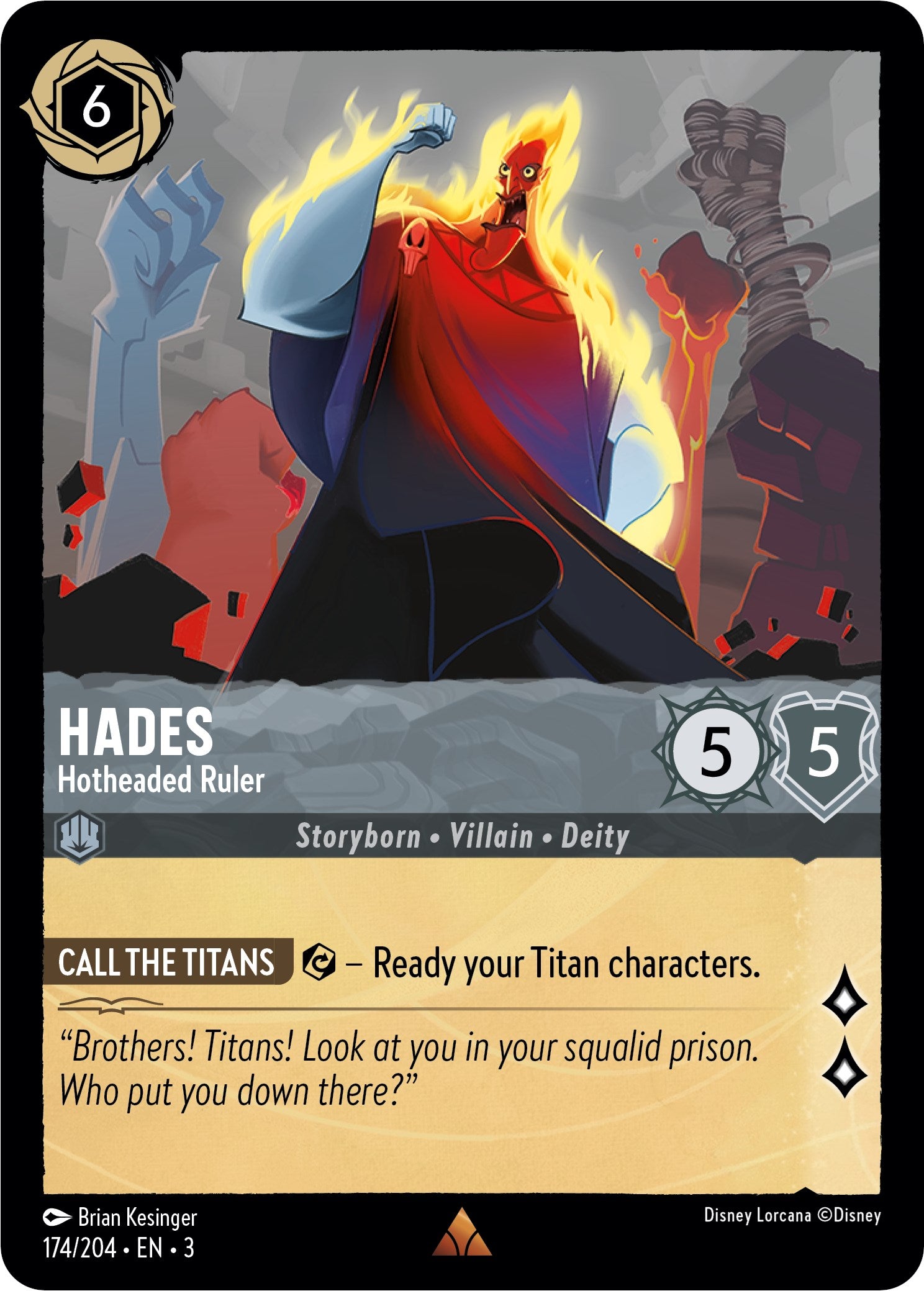 Hades - Hotheaded Ruler (174/204) [Into the Inklands] | Galactic Gamez