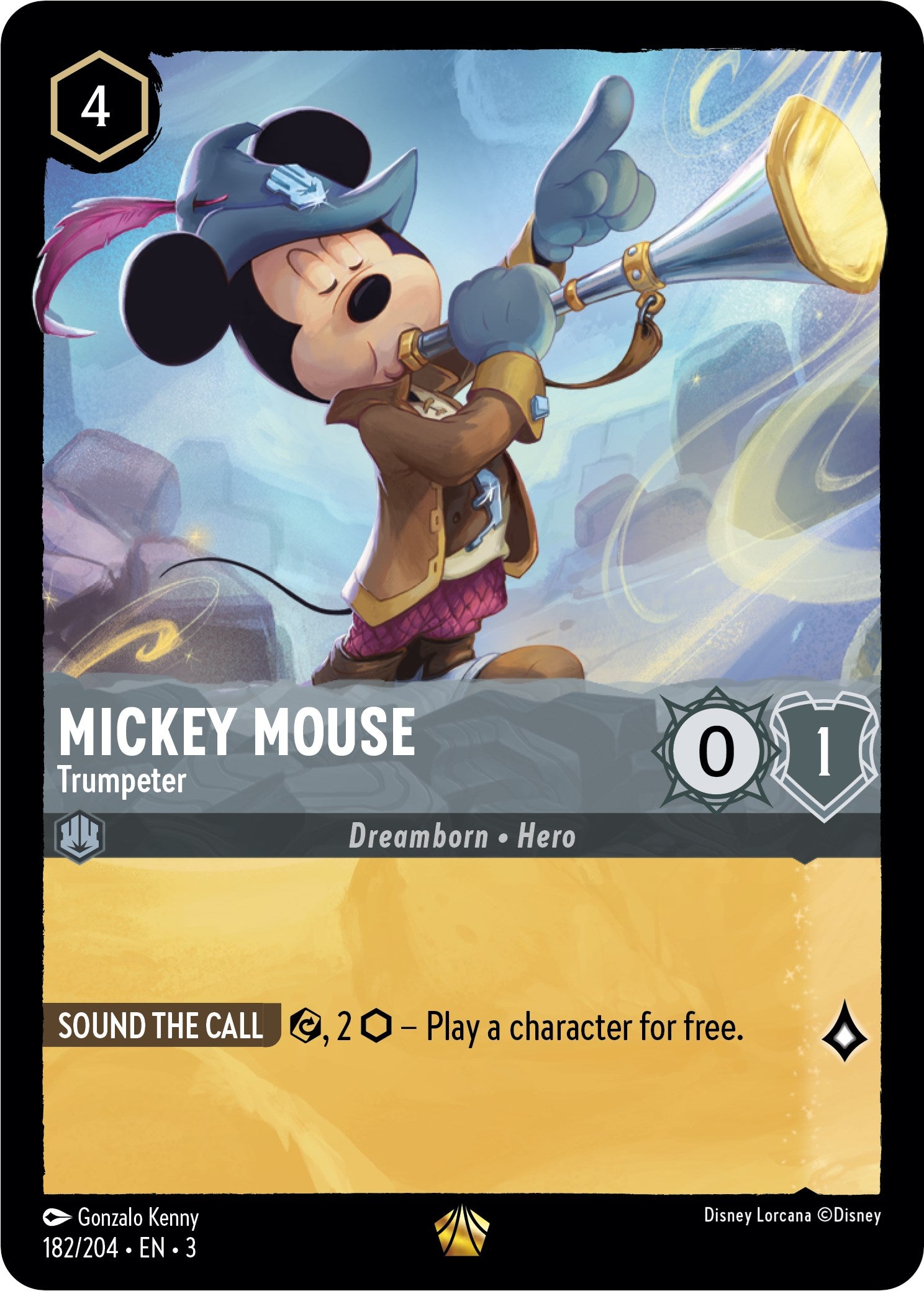 Mickey Mouse -Trumpeter (182/204) [Into the Inklands] | Galactic Gamez