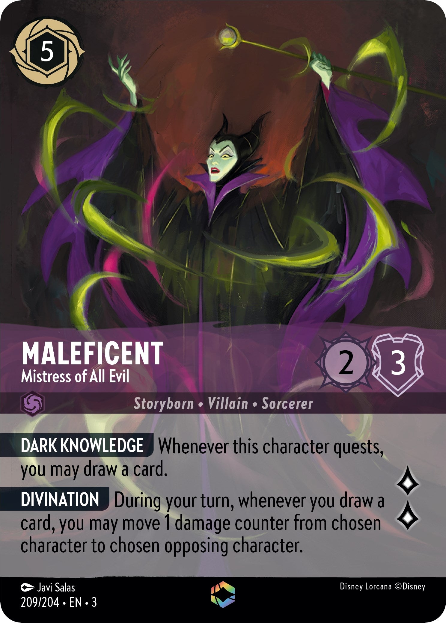 Maleficent - Mistress of All Evil (Alternate Art) (209/204) [Into the Inklands] | Galactic Gamez