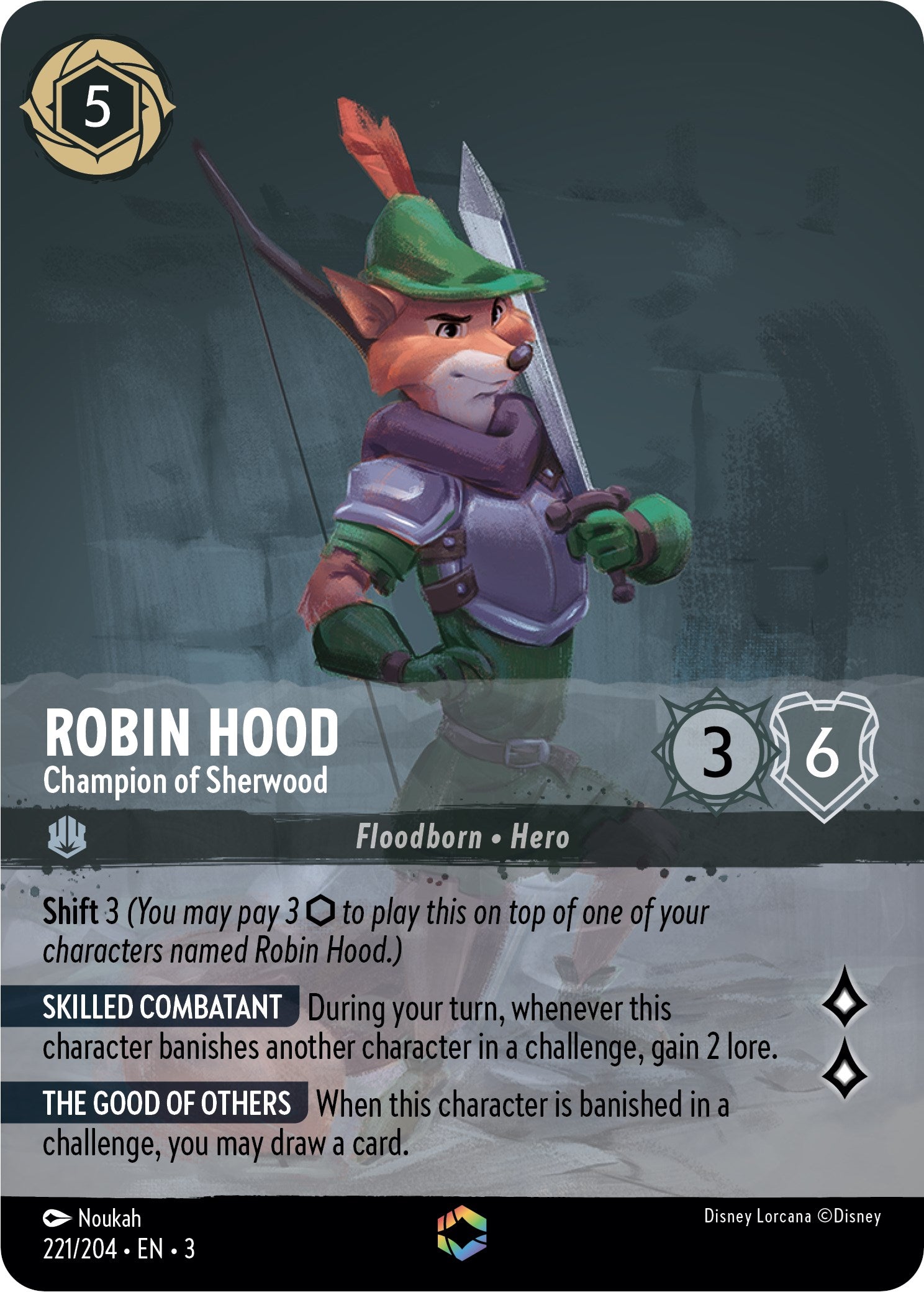 Robin Hood - Champion of Sherwood (Alternate Art) (221/204) [Into the Inklands] | Galactic Gamez