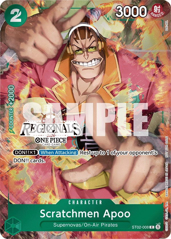 Scratchmen Apoo (Online Regional 2024) [Participant] [One Piece Promotion Cards] | Galactic Gamez