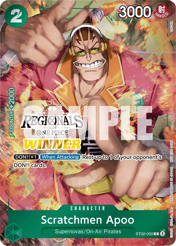 Scratchmen Apoo (Offline Regional 2024) [Winner] [One Piece Promotion Cards] | Galactic Gamez