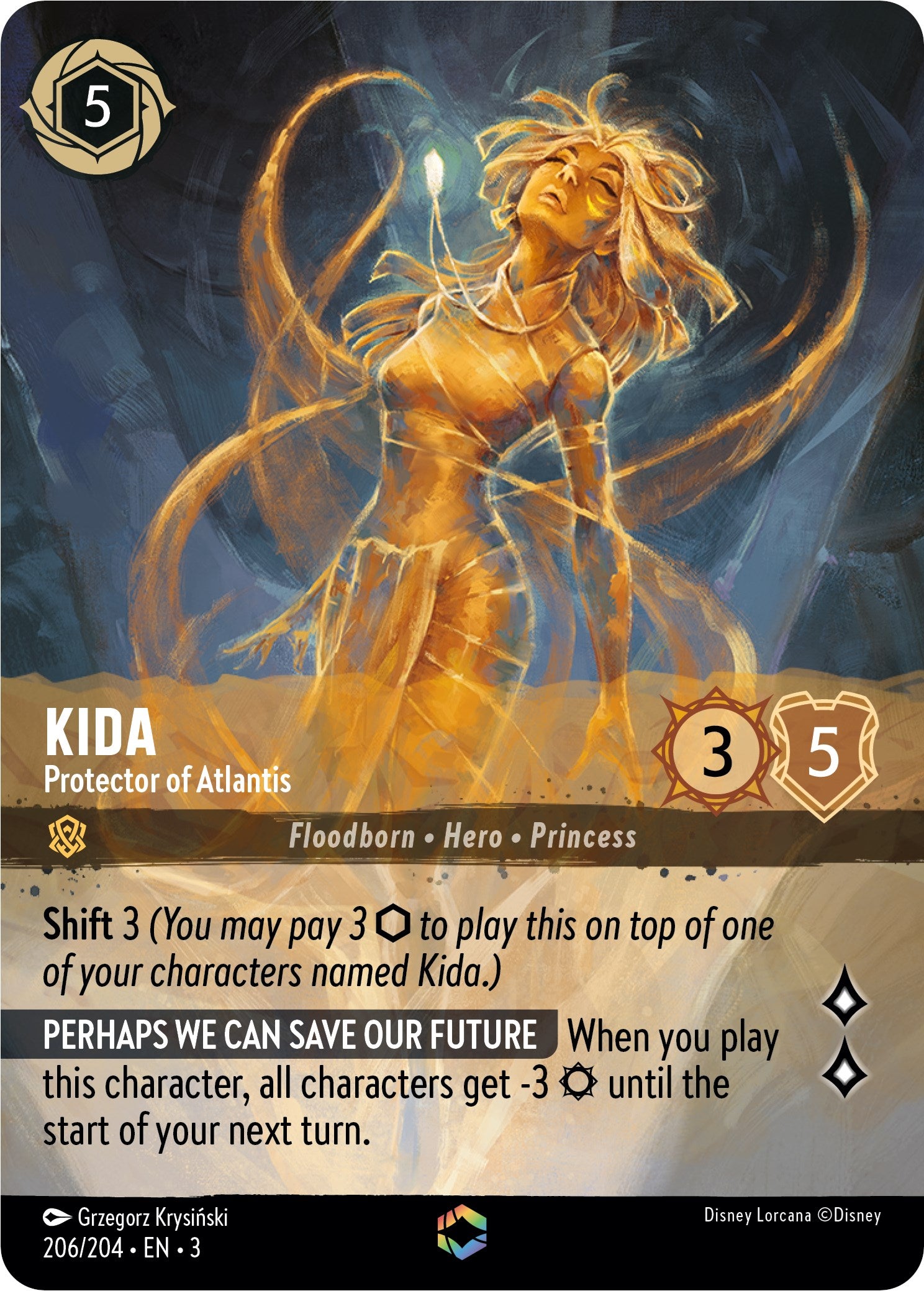 Kida - Protector of Atlantis (Alternate Art) (206/204) [Into the Inklands] | Galactic Gamez