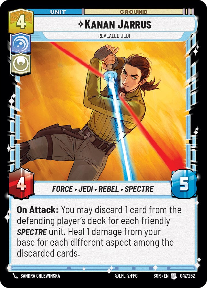 Kanan Jarrus - Revealed Jedi (047/252) [Spark of Rebellion] | Galactic Gamez