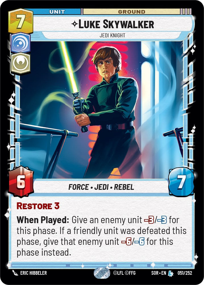 Luke Skywalker - Jedi Knight (051/252) [Spark of Rebellion] | Galactic Gamez