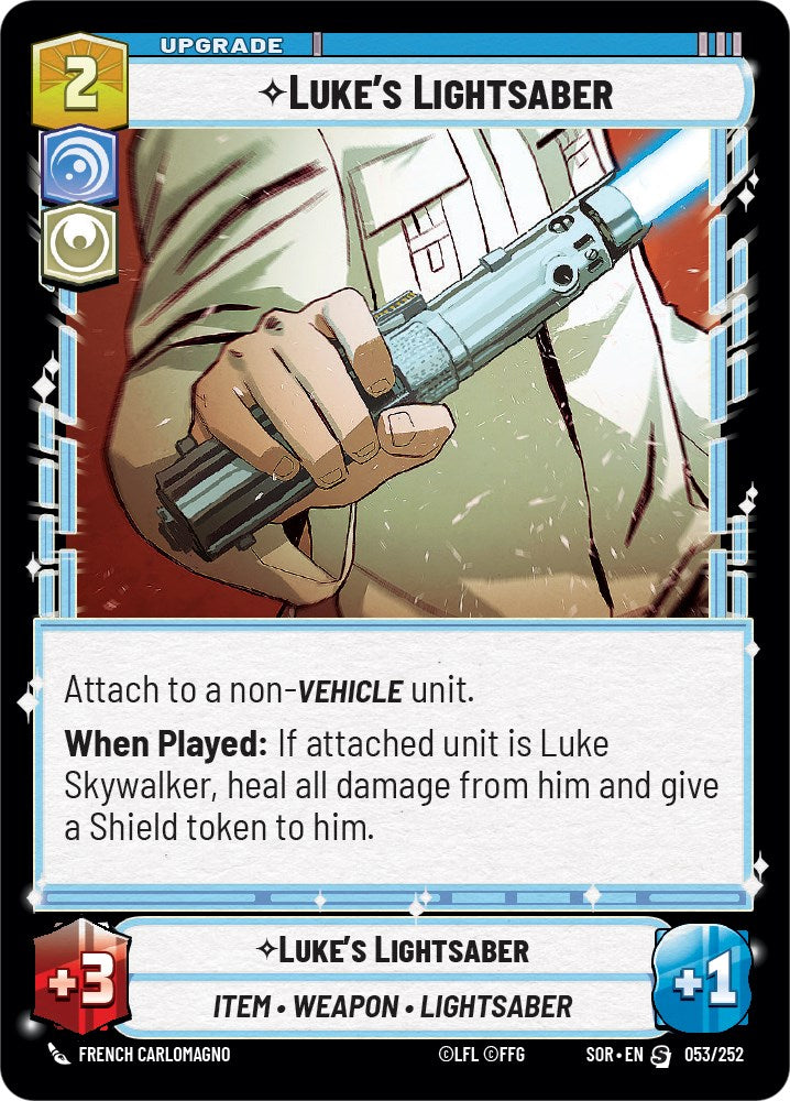 Luke's Lightsaber (053/252) [Spark of Rebellion] | Galactic Gamez