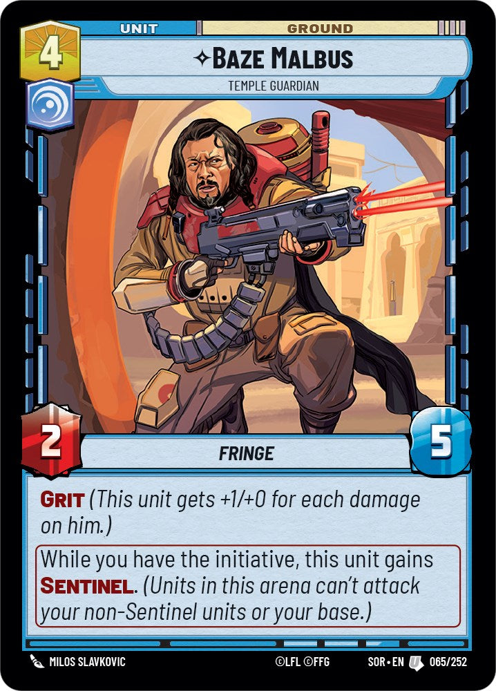 Baze Malbus - Temple Guardian (065/252) [Spark of Rebellion] | Galactic Gamez