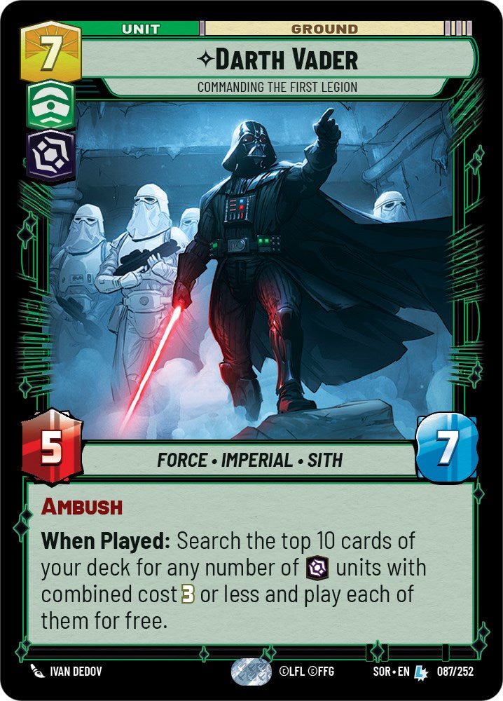 Darth Vader - Commanding the First Legion (087/252) [Spark of Rebellion] | Galactic Gamez
