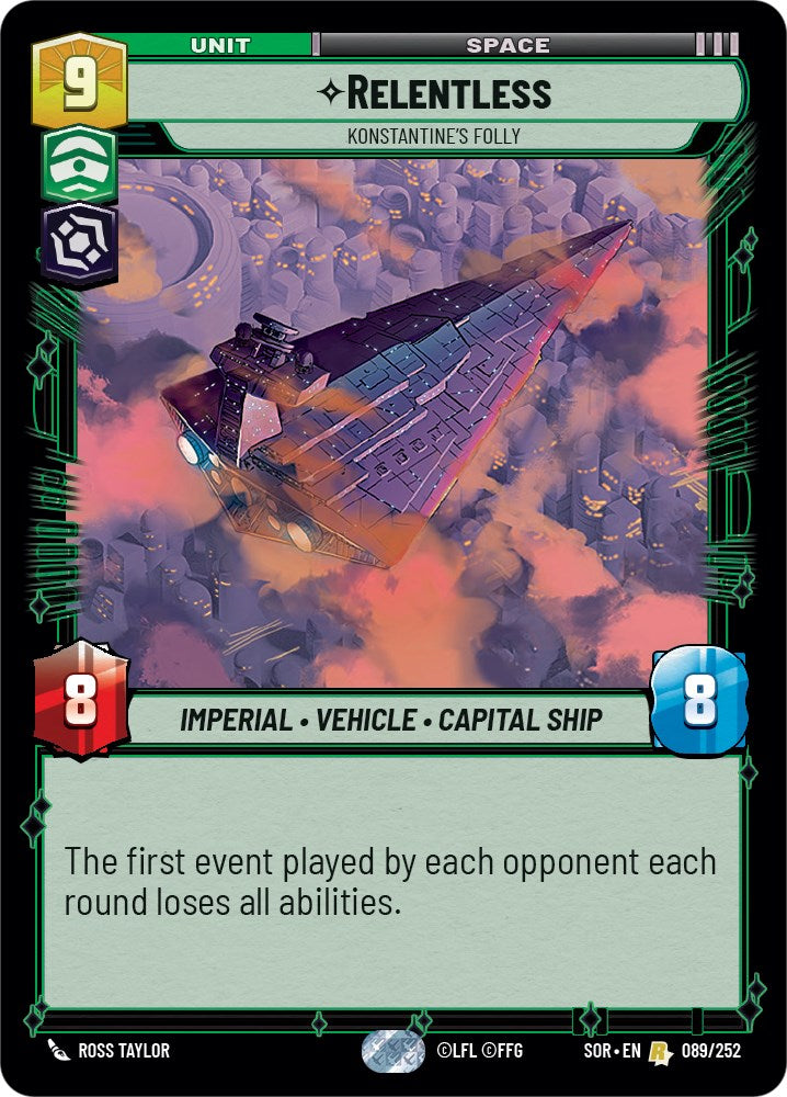 Relentless - Konstantine's Folly (089/252) [Spark of Rebellion] | Galactic Gamez