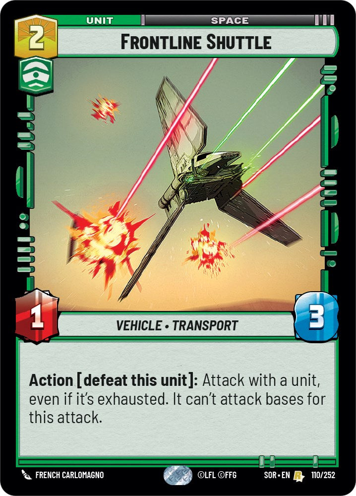 Frontline Shuttle (110/252) [Spark of Rebellion] | Galactic Gamez