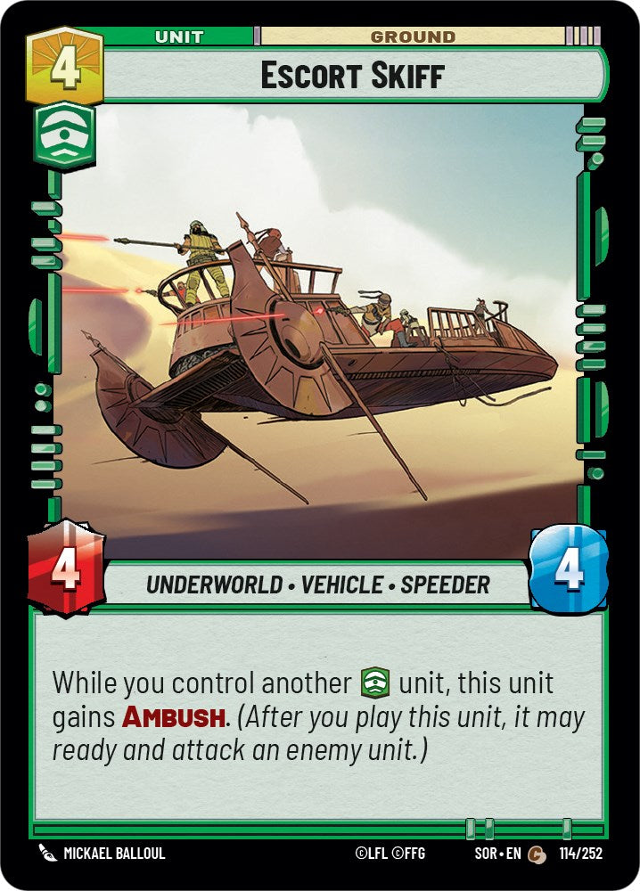 Escort Skiff (114/252) [Spark of Rebellion] | Galactic Gamez