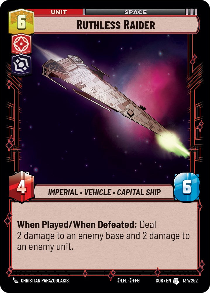 Ruthless Raider (134/252) [Spark of Rebellion] | Galactic Gamez