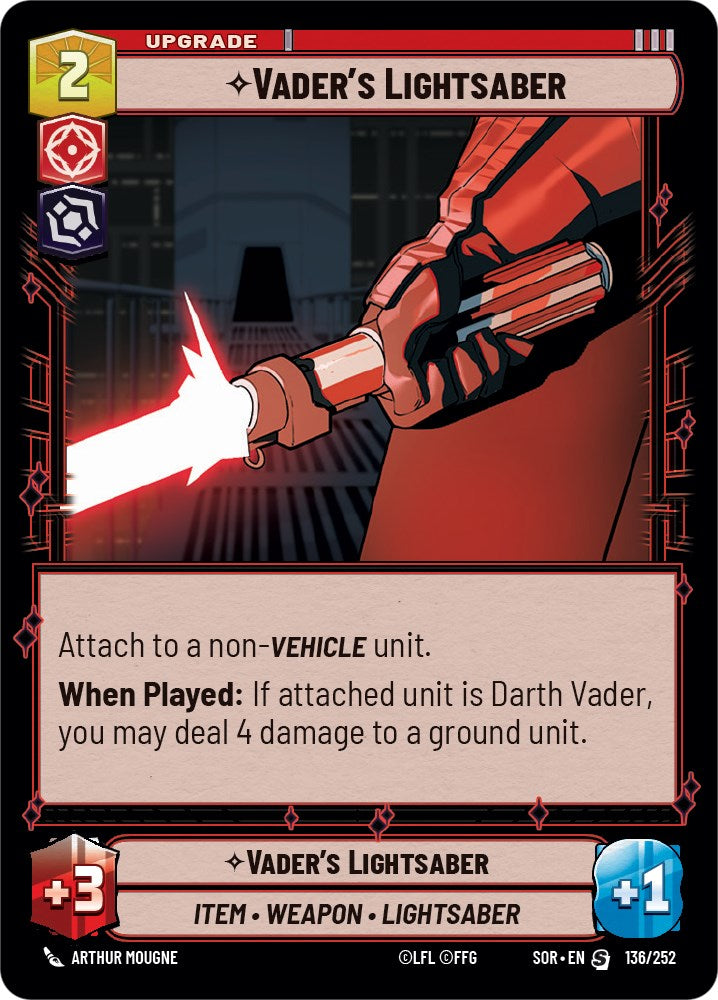 Vader's Lightsaber (136/252) [Spark of Rebellion] | Galactic Gamez