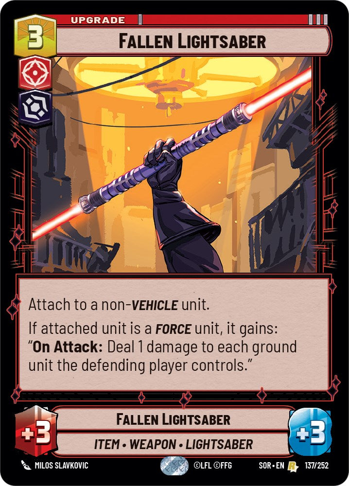 Fallen Lightsaber (137/252) [Spark of Rebellion] | Galactic Gamez