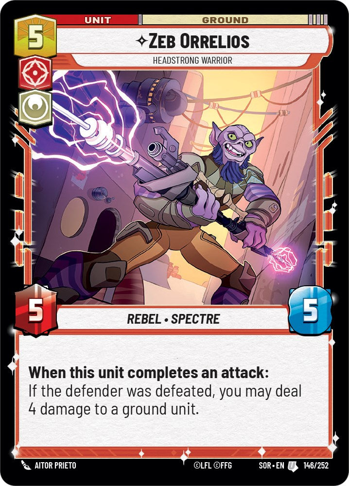 Zeb Orrelios - Headstrong Warrior (146/252) [Spark of Rebellion] | Galactic Gamez