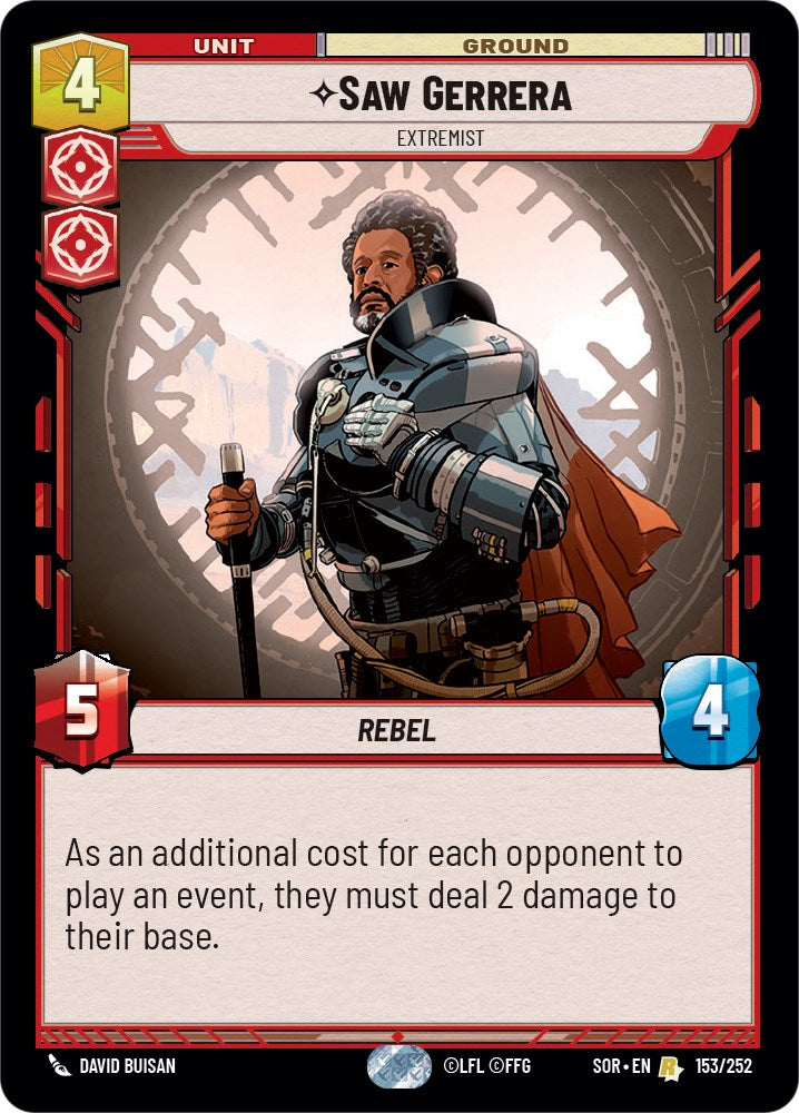 Saw Gerrera - Extremist (153/252) [Spark of Rebellion] | Galactic Gamez