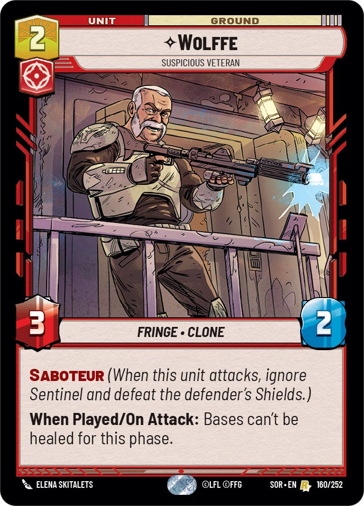 Wolffe - Suspicious Veteran (160/252) [Spark of Rebellion] | Galactic Gamez