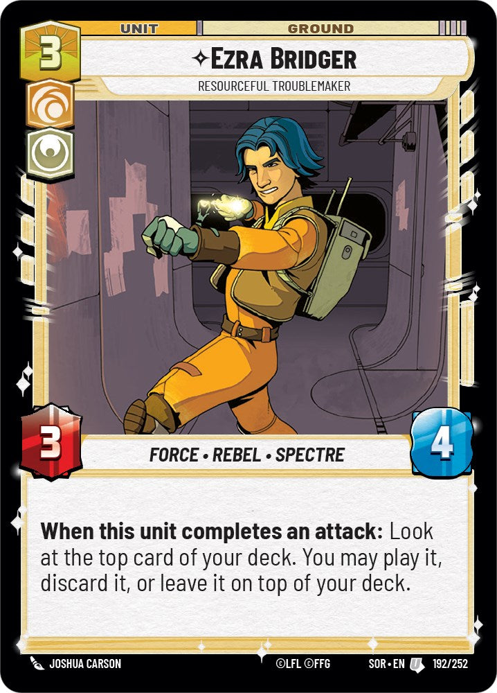 Ezra Bridger - Resourceful Troublemaker (192/252) [Spark of Rebellion] | Galactic Gamez