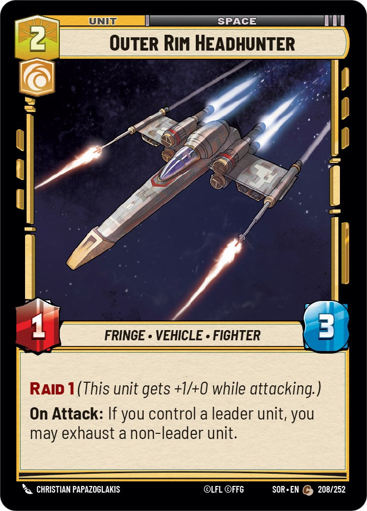 Outer Rim Headhunter (208/252) [Spark of Rebellion] | Galactic Gamez