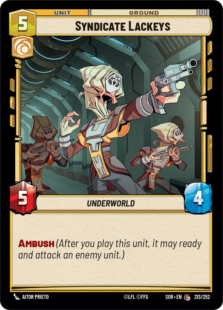 Syndicate Lackeys (213/252) [Spark of Rebellion] | Galactic Gamez