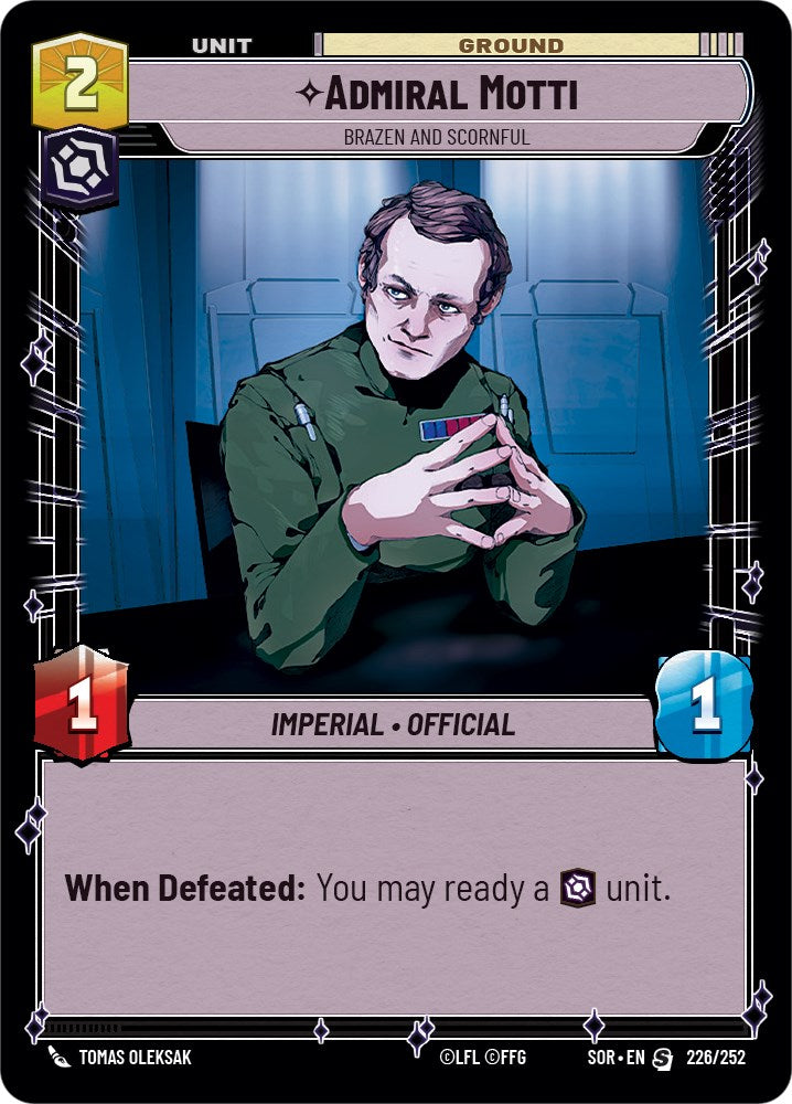 Admiral Motti - Brazen and Scornful (226/252) [Spark of Rebellion] | Galactic Gamez