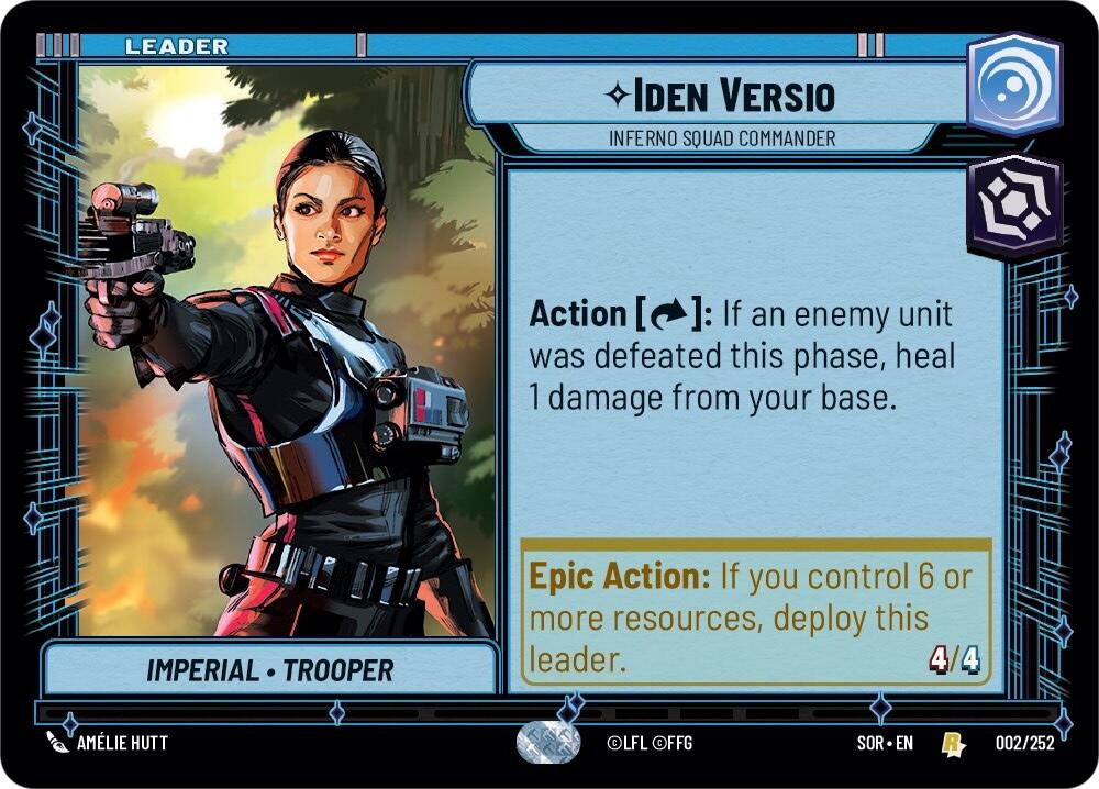 Iden Versio - Inferno Squad Commander (002/252) [Spark of Rebellion] | Galactic Gamez