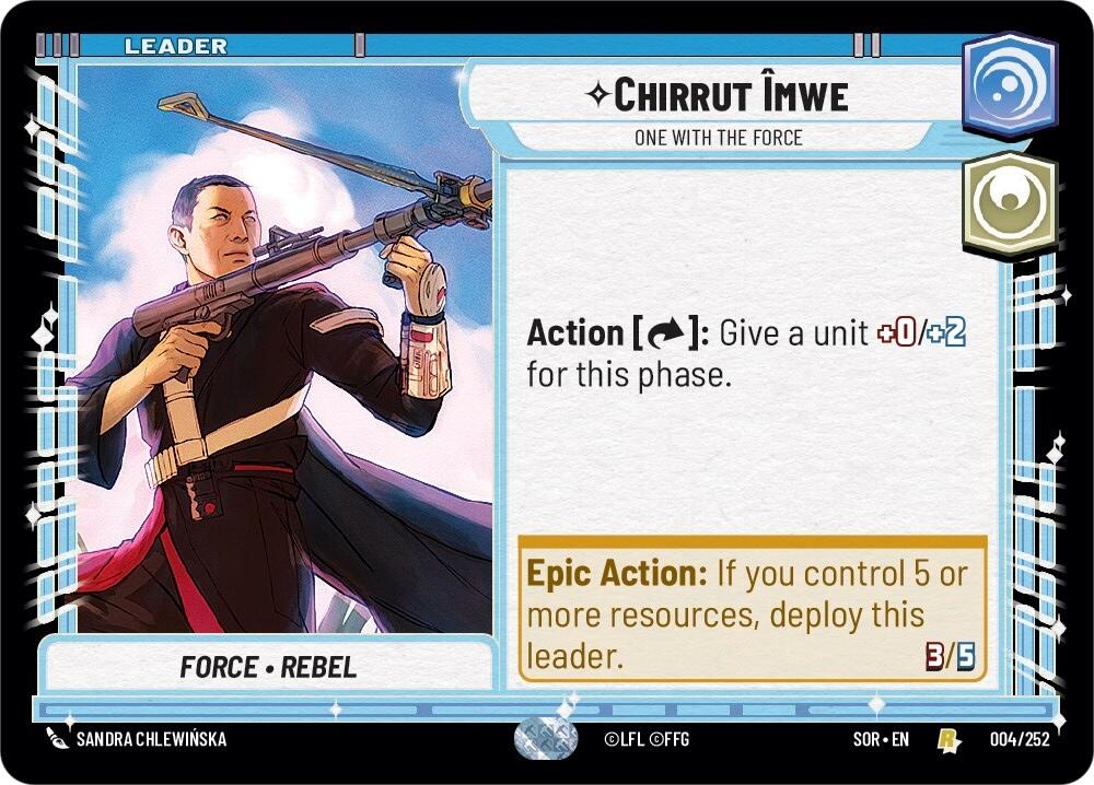Chirrut emwe - One With The Force (004/252) [Spark of Rebellion] | Galactic Gamez