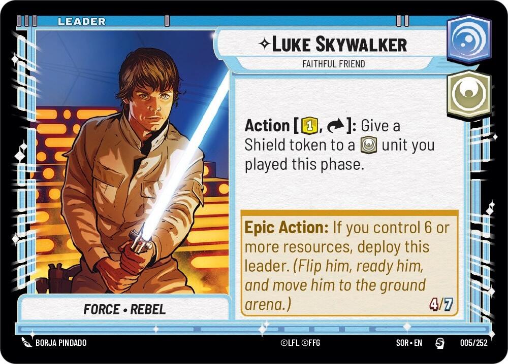 Luke Skywalker - Faithful Friend (005/252) [Spark of Rebellion] | Galactic Gamez