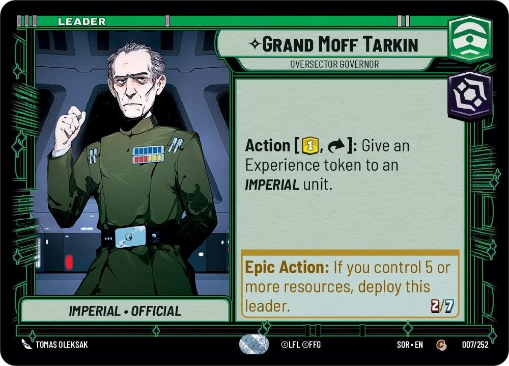 Grand Moff Tarkin - Oversector Governor (007/252) [Spark of Rebellion] | Galactic Gamez