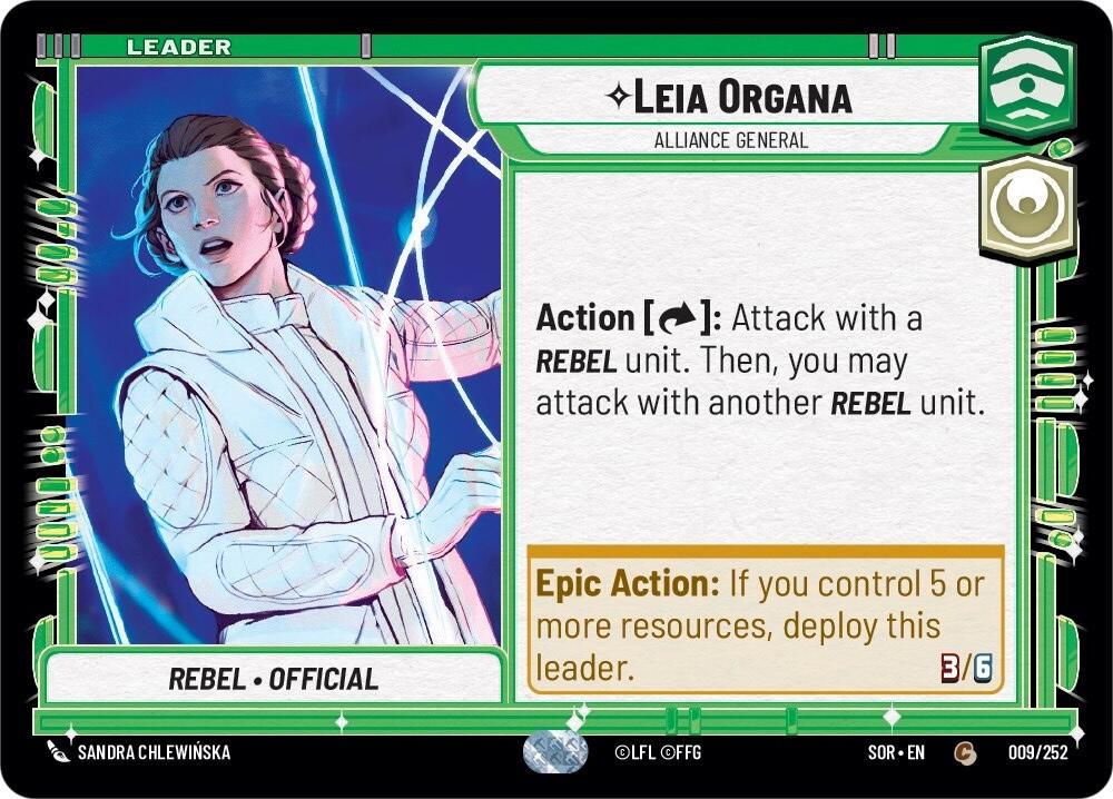 Leia Organa - Alliance General (009/252) [Spark of Rebellion] | Galactic Gamez