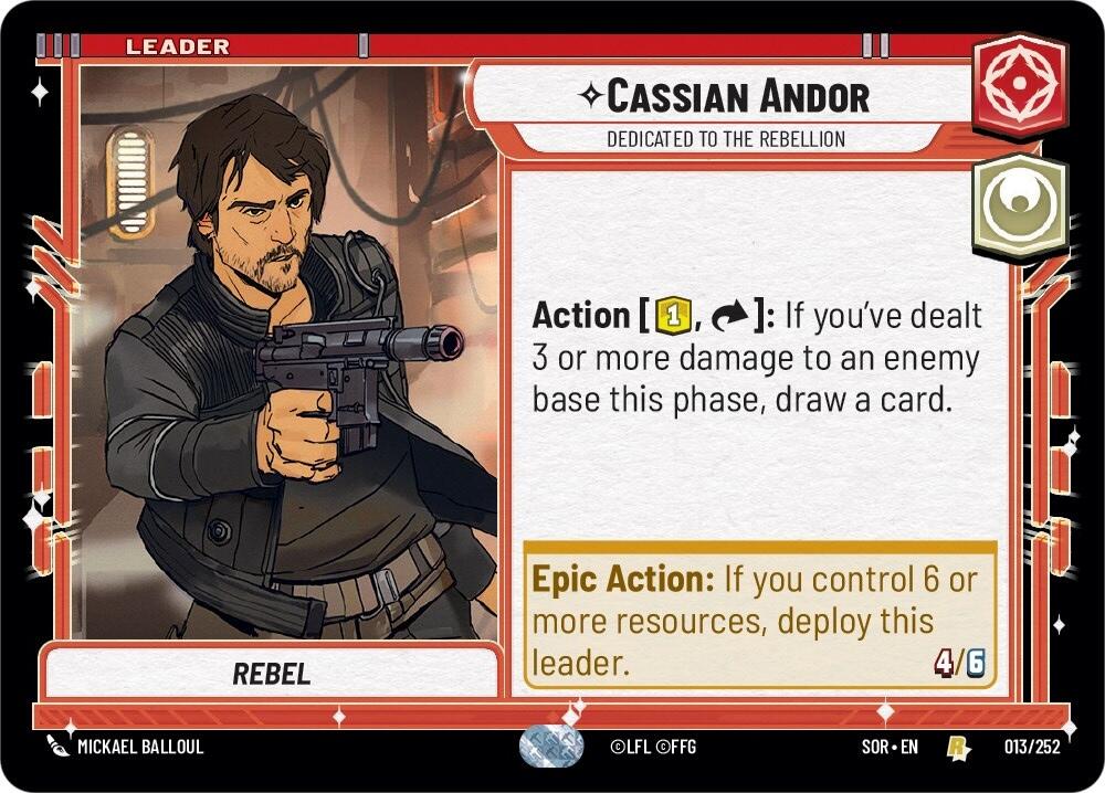 Cassian Andor - Dedicated to the Rebellion (013/252) [Spark of Rebellion] | Galactic Gamez